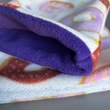 Load image into Gallery viewer, Donuts bath sack set. Fleece post bath drying pouch for small animals.