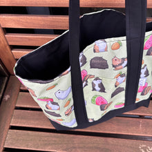 Load image into Gallery viewer, Guinea pigs shopping bag. Reusable tote bag. Pet lover bag.