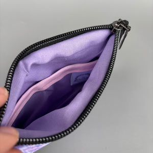 Happy Quills zipper pouch.  Card and coin purse. Keyring zip pouch