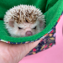 Load image into Gallery viewer, Tropical Jungle snuggle sack, snuggle pouch, sleeping bag for hedgehog and small guinea pigs.