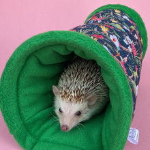 Load image into Gallery viewer, LARGE Tropical Jungle full cage set. Large cosy house, snuggle sack, tunnel set for hedgehog or guinea pigs.