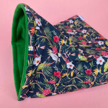 Load image into Gallery viewer, LARGE Tropical Jungle snuggle sack. Snuggle pouch for guinea pigs