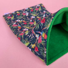 Load image into Gallery viewer, Tropical Jungle snuggle sack, snuggle pouch, sleeping bag for hedgehog and small guinea pigs.