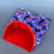Load image into Gallery viewer, LARGE Halloween snuggle sack. Snuggle pouch for guinea pigs