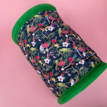 Load image into Gallery viewer, LARGE Tropical Jungle guinea pigs stay open tunnel. Padded fleece tunnel. Padded tunnel for guinea pigs.