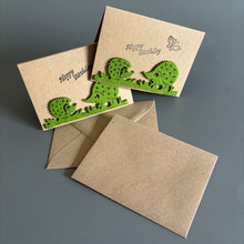 Load image into Gallery viewer, Happy Birthday Hedgehog Mini Cards. Set of two cards.