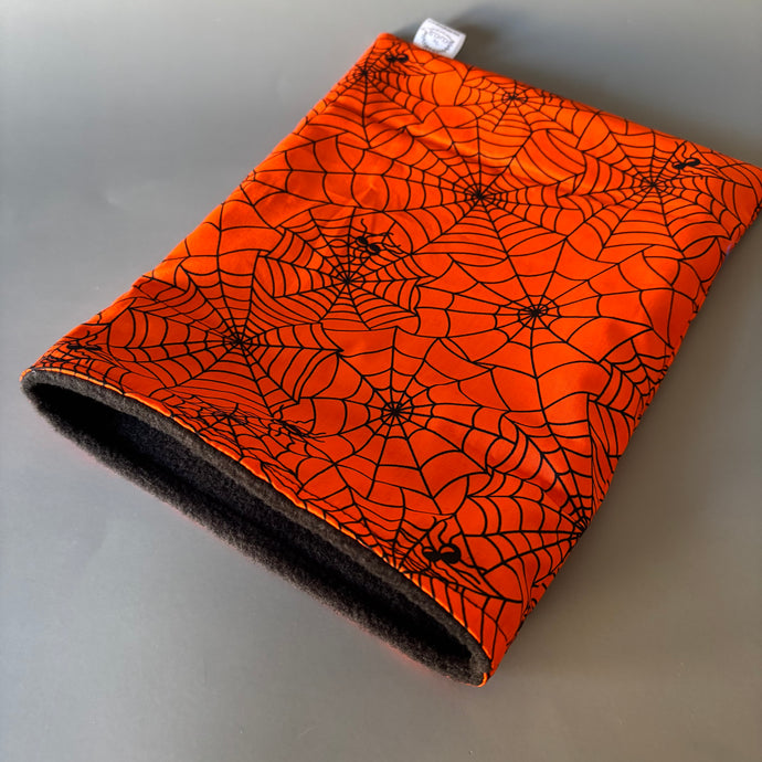 Halloween spiderweb snuggle sack. Sleeping bag for hedgehogs