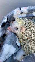 Load image into Gallery viewer, Winter animals cuddle fleece handling blankets for small pets. Fleece lap blankets.