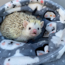 Load image into Gallery viewer, Winter animals cuddle fleece handling blankets for small pets. Fleece lap blankets.