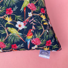 Load image into Gallery viewer, LARGE Tropical Jungle guinea pig cosy snuggle cave. Padded stay open snuggle sack. Fleece pet bed. Stay open padded cave.