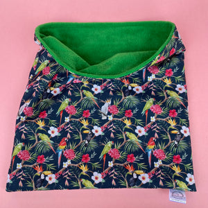 LARGE Tropical Jungle snuggle sack. Snuggle pouch for guinea pigs