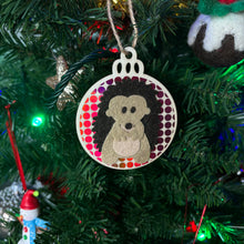 Load image into Gallery viewer, Hedgehog Christmas tree decorations. Single or set of four Christmas tree decorations.