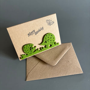 Happy Birthday Hedgehog Mini Cards. Set of two cards.
