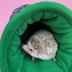 Tropical Jungle bunker. Hedgehog and guinea pig bed. Padded fleece lined house.