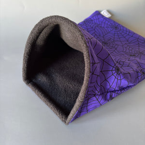 Halloween spiderweb snuggle sack. Sleeping bag for hedgehogs