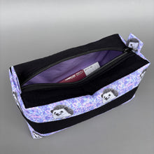Load image into Gallery viewer, Happy Quills zip bag. Cosmetics or stationary bag.