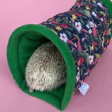 Load image into Gallery viewer, Tropical Jungle full cage set. Cube house, snuggle sack, tunnel cage set for hedgehog or small pet.