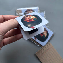 Load image into Gallery viewer, Reading hedgehog magnetic hedgehog bookmark. Hedgehog bookmark.