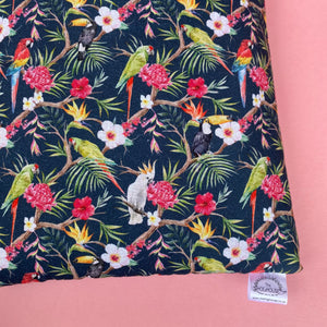 Tropical Jungle padded bonding bag, carry bag for hedgehog. Fleece lined pet tote. Pet travel bag.