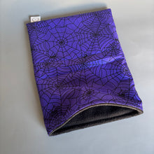 Load image into Gallery viewer, Halloween spiderweb snuggle sack. Sleeping bag for hedgehogs