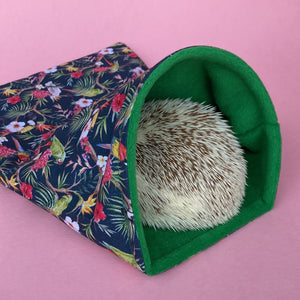 Tropical Jungle snuggle sack, snuggle pouch, sleeping bag for hedgehog and small guinea pigs.