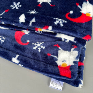 Christmas cuddle fleece handling blankets for small pets like hedgehogs, guinea pigs, rats, etc.