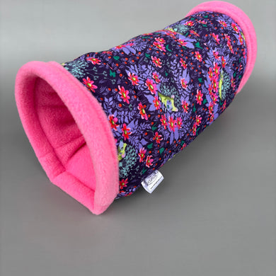 Purple hedgehog stay open padded fleece tunnel. Padded tunnel for hedgehogs