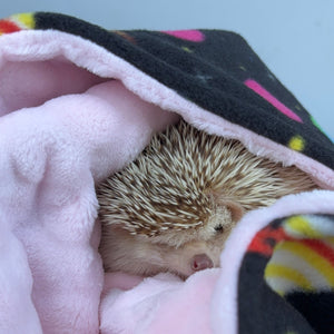 Outer space fleece bubble fleece handling blankets for small pets.