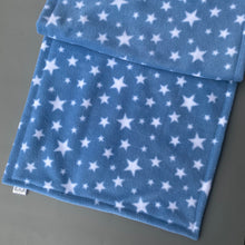 Load image into Gallery viewer, Custom size star fleece cage liners made to measure - light blue with stars
