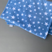 Load image into Gallery viewer, Custom size star fleece cage liners made to measure - light blue with stars