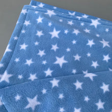Load image into Gallery viewer, Custom size star fleece cage liners made to measure - light blue with stars