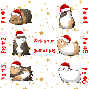 Guinea pig Christmas decoration. Personalised guinea pig Christmas bauble.