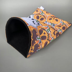 Pumpkin and skulls Halloween snuggle sack, snuggle pouch, sleeping bag for hedgehogs