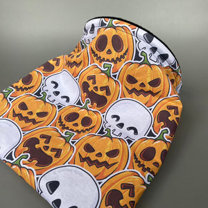 LARGE Pumpkin and skulls Halloween snuggle sack. Snuggle pouch for guinea pigs