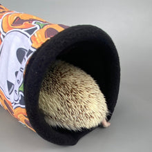 Load image into Gallery viewer, Pumpkin and skulls Halloween full cage set. Cube house, snuggle sack, tunnel set