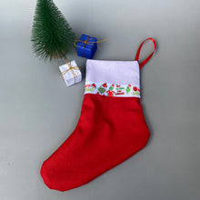 Load image into Gallery viewer, Merry Grinchmas miniature Christmas stocking. Christmas viv decorations. Pet Christmas stocking.