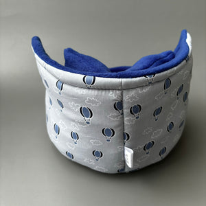 Hot air balloon cuddle cup. Pet sofa. Hedgehog and small guinea pig bed. Small pet beds. Fleece sofa bed.
