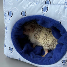 Load image into Gallery viewer, Hot air balloon full cage set. Cube house, snuggle sack, tunnel cage set for hedgehog or small pet.