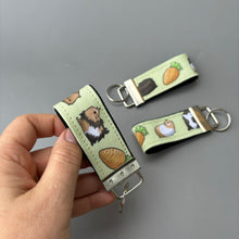 Load image into Gallery viewer, Guinea pig keychain. Guinea pig keyring. Guinea pigs key fob.