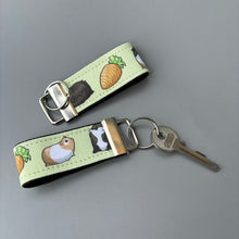 Load image into Gallery viewer, Guinea pig keychain. Guinea pig keyring. Guinea pigs key fob.