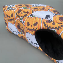 Load image into Gallery viewer, Pumpkin and skulls Halloween corner house. Hedgehog and small pet house.