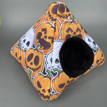 Load image into Gallery viewer, Pumpkin and skulls Halloween tent house. Hedgehog and small animal house.