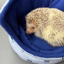 Load image into Gallery viewer, Hot air balloon cuddle cup. Pet sofa. Hedgehog and small guinea pig bed. Small pet beds. Fleece sofa bed.
