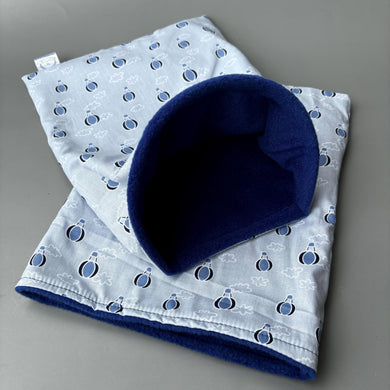 Hot air balloon snuggle sack, snuggle pouch, sleeping bag for hedgehog and small guinea pigs.
