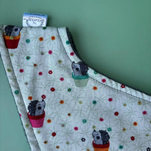 Load image into Gallery viewer, Hogs in pots bonding scarf for hedgehogs and small pets. Bonding pouch. Fleece lined.