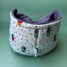 Load image into Gallery viewer, Hogs in pots hedgehog cuddle cup. Pet sofa. Small pet beds. Fleece sofa bed.