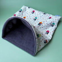 Load image into Gallery viewer, LARGE Hogs in pots snuggle sack. Snuggle pouch for guinea pigs