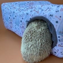 Load image into Gallery viewer, Halloween mummy and ghosts corner house. Hedgehog and small pet house. Padded fleece lined house.