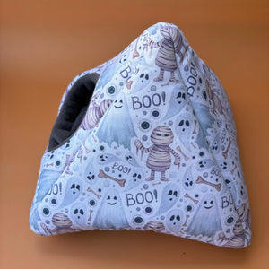 Halloween mummy and ghosts tent house. Hedgehog and small animal house. Padded fleece lined house.