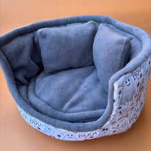 Load image into Gallery viewer, LARGE Halloween mummy and ghosts cuddle cup. Pet sofa. Guinea pig bed. Pet beds. Fleece bed. Fleece sofa. Pet sofa.